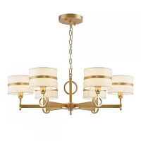 Люстра подвесная Mateo 2634-6P Favourite белая на 6 ламп, основание матовое золото в стиле классический кантри Люстра подвесная Mateo 2634-6P Favourite белая на 6 ламп, основание матовое золото в стиле классический кантри